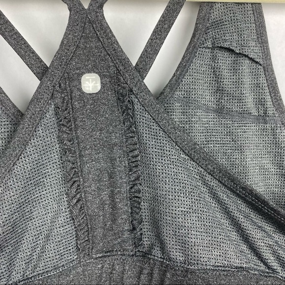 Soybu Active Uplift Ruffle Gray Ruffle Sports Bra - Picture 6 of 7